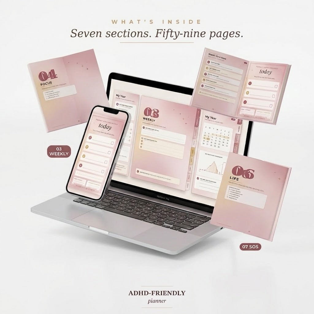 The ADHD-Friendly Planner — Complete System for Your Life