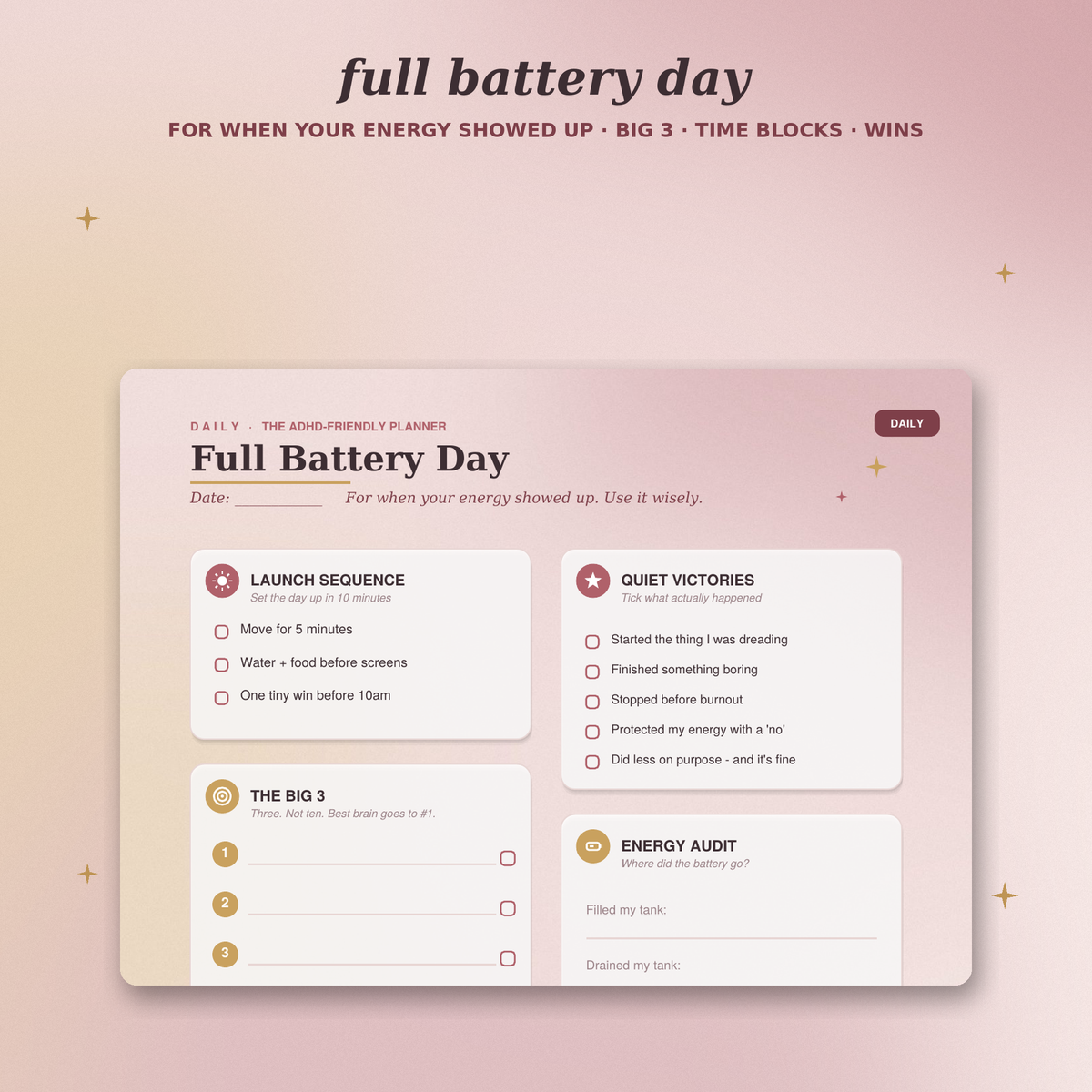 The ADHD-Friendly Planner — Complete System