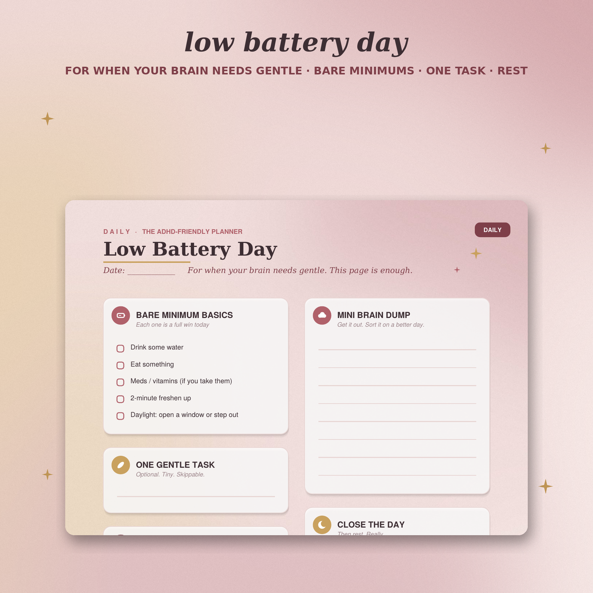 The ADHD-Friendly Planner — Complete System
