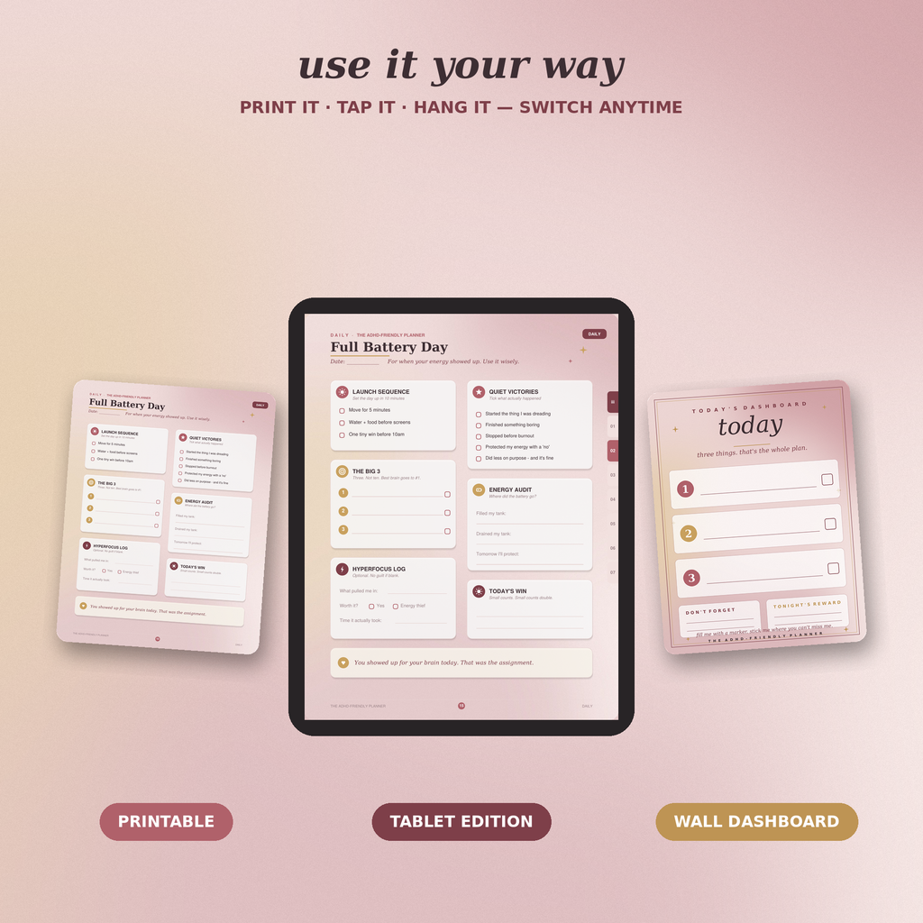 The ADHD-Friendly Planner — Complete System